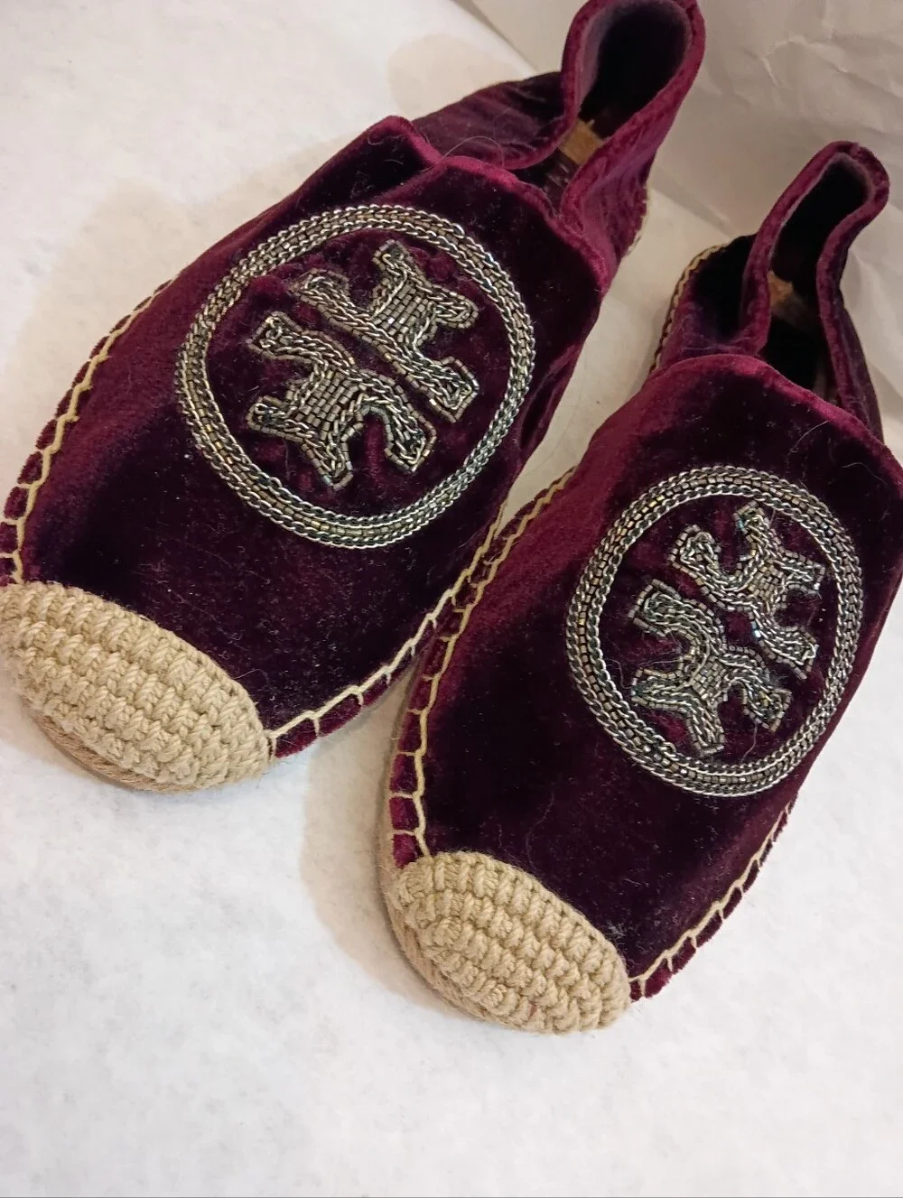 Tory Burch velvet Women's espadrilles Size 9.5